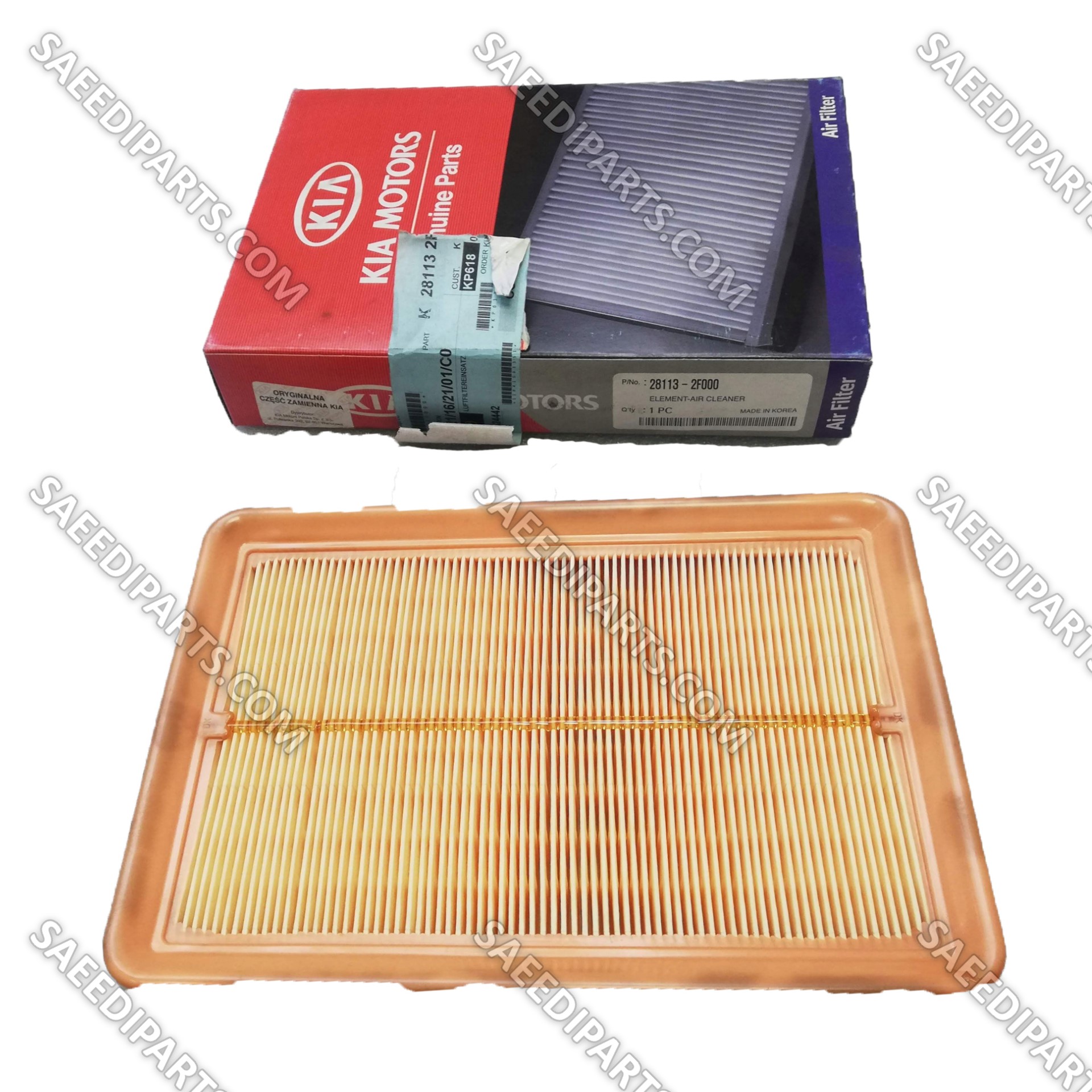 فیلتر هوا جنیون پارت با شماره فنی 281132F000